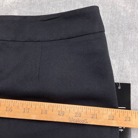 Le Suit Pants Women 16 Black Flat Mid Rise‎ Bootcut Career Suit Trousers NWT - Picture 7 of 14